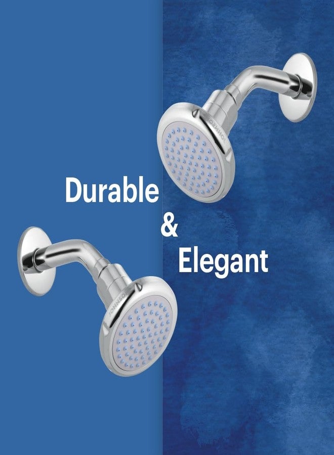 Johnson Bathrooms Johnson Venus Overhead Shower with Steainless Steel Shower Arm| ABS Rain Flow Rotating 60.5mm long & 105.8mm wide rounded shower head with 163mm long shower arm| 1-Year Warranty (S1213CAMZ - Chrome) - Image 3